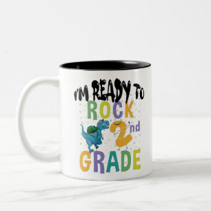 Tasse 2 Couleurs Retour à l'école Je suis prêt à rocker 2e année Di