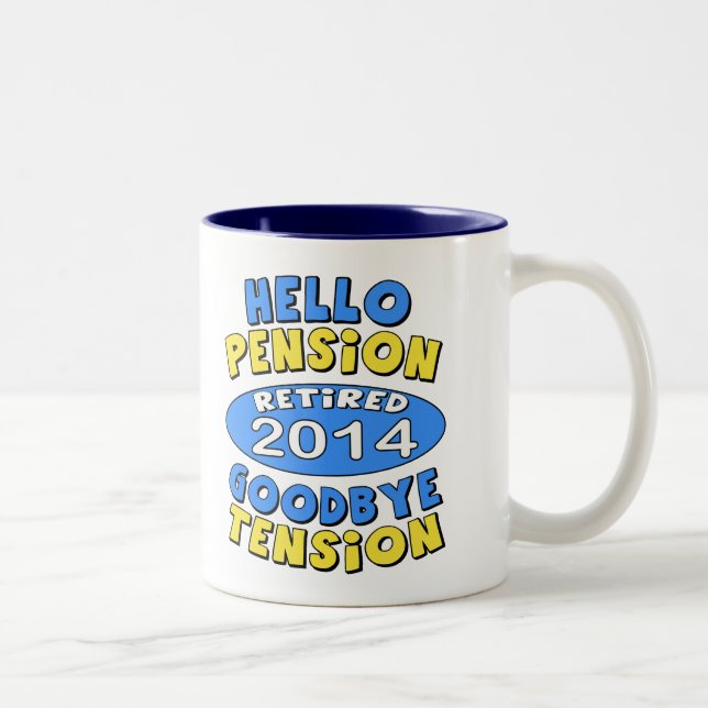 Tasse 2 Couleurs Retraite 2014 (Droit)