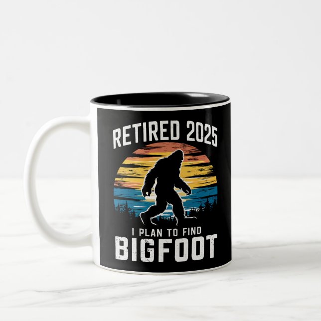 Tasse 2 Couleurs Retraité 2025 Je Prévois De Trouver Bigfoot Retrai (Gauche)