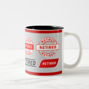 Tasse 2 Couleurs Retraite! Cadeau de retraite à deux tons de café M