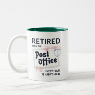 Tasse 2 Couleurs Retraite des travailleurs de la poste Mailman Funn
