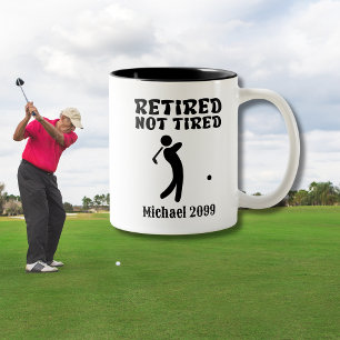 Tasse 2 Couleurs Retraite pas Lecteur de golf fatigué