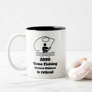 Tasse 2 Couleurs Retraité Pêcheur Pêcheur Retraité Cadeau de retrai