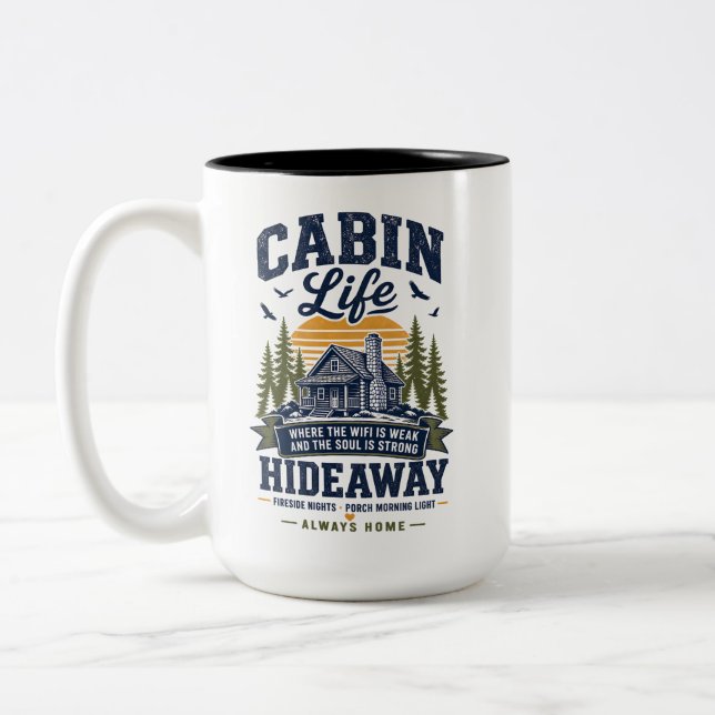Tasse 2 Couleurs Retraite Vie de Cabane  (Gauche)