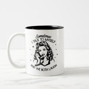 Tasse 2 Couleurs Retro 1950 Glam Girl Drôle Citation sarcastique