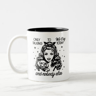Tasse 2 Couleurs Retro 1950 Glam Girl Drôle Citation sarcastique