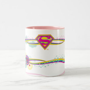 Tasse 2 Couleurs Rétro arc-en-ciel de Supergirl