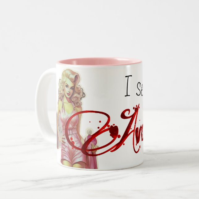 Tasse 2 Couleurs Retro Avon Représentant (Devant gauche)
