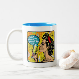 Tasse 2 Couleurs Retro Chic : Citation Vintage Pop Art Inspirationa