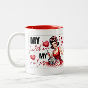 Tasse 2 Couleurs Retro Chic : Vintage Pop Art Drôle Humour Citation