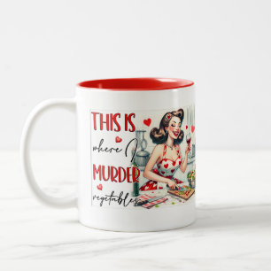 Tasse 2 Couleurs Retro Chic : Vintage Pop Art Drôle Humour Citation