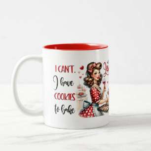 Tasse 2 Couleurs Retro Glam Girl Funny Sarcastic Citation de cuisin