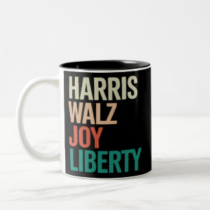Tasse 2 Couleurs Retro Harris Valse 2024 Harris Walz Joie Liberté