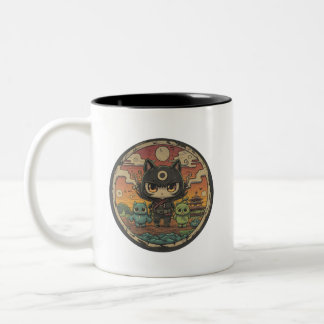 Tasse 2 Couleurs Retro Island Pals : équipage de chat Ninja