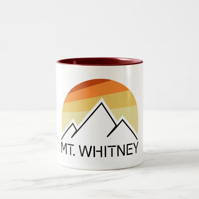 Tasse 2 Couleurs Rétro Mt. Whitney (Centre)