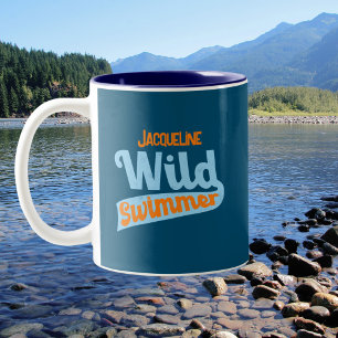Tasse 2 Couleurs Retro Wild Swimmer Graphisme pour femmes