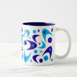 Tasse 2 Couleurs Rétros boomerangs<br><div class="desc">Rétro tasse de boomerangs.</div>