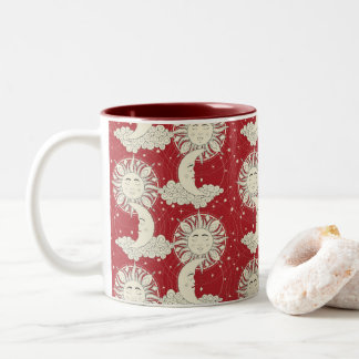 Tasse 2 Couleurs rêve bohème rouge
