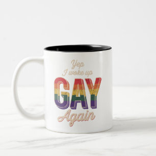 Tasse 2 Couleurs Réveillez-vous Gay pride Rainbow Queer Gay CSD Par