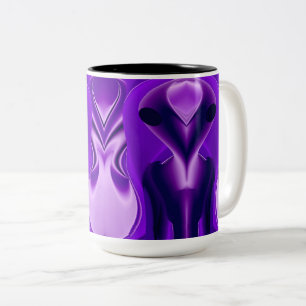 Tasse 2 Couleurs Rêves arc-en-ciel violet 3D, Alien
