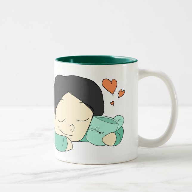 Tasse 2 Couleurs Rêves de café (Droit)