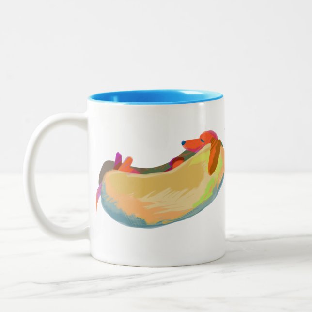 Tasse 2 Couleurs Rêves de hot-dog (Gauche)