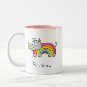 Tasse 2 Couleurs Rhino Rainbow Cute Kids