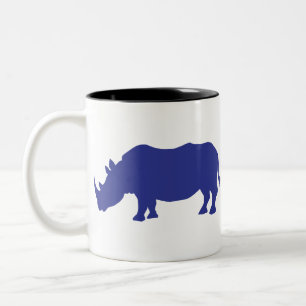 Tasse 2 Couleurs Rhinoceros Silhouette