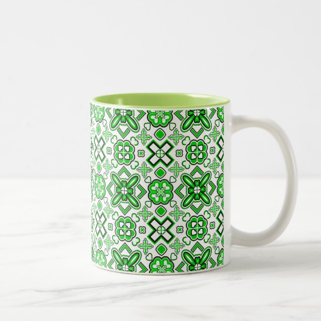 Tasse 2 Couleurs Riche modèle vert de Patrick (Droit)