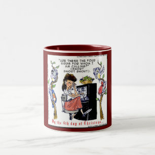 Tasse 2 Couleurs Rick London Ernestine Oiseaux qui chantent Noël