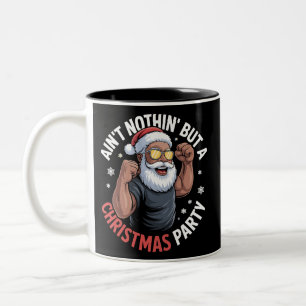 Tasse 2 Couleurs Rien d'autre qu'une fête de Noël Santa africain