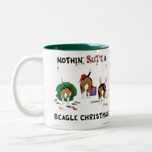 Tasse 2 Couleurs Rien n'aboutent Noël de beagle