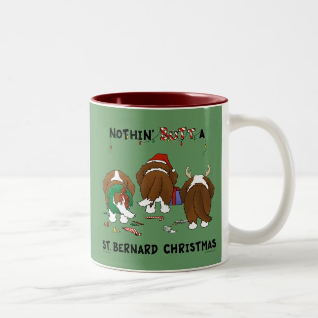 Tasse 2 Couleurs Rien n'aboutent Noël de St Bernard (Droit)