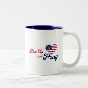 Tasse 2 Couleurs Rise Up & Pray for USA Patriotic