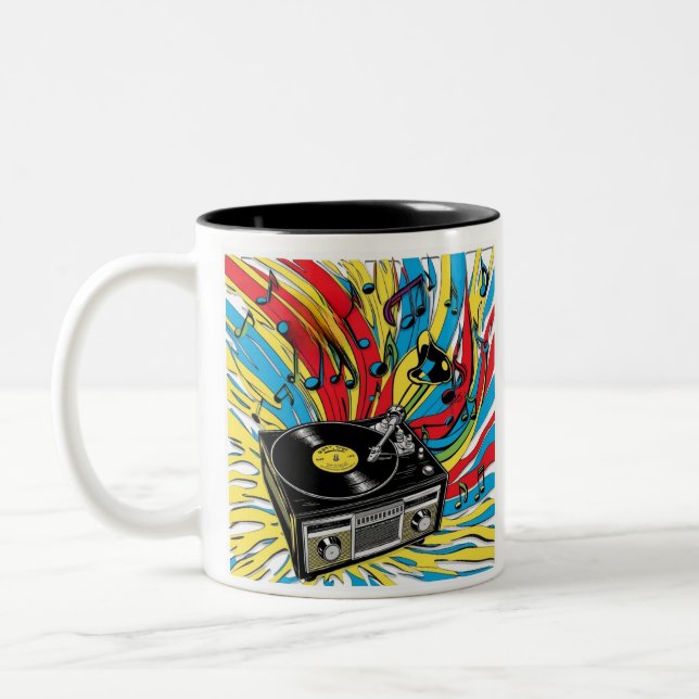 Tasse 2 Couleurs Ritmo Retro – Tocadiscos de los 80 (Gauche)