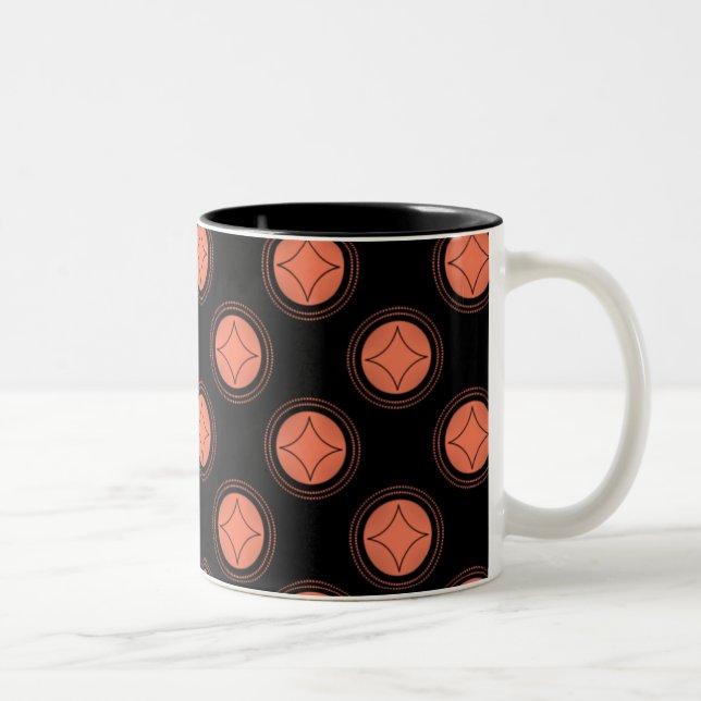 Tasse 2 Couleurs Rivaliser Simplement Mug, Coral (Droit)