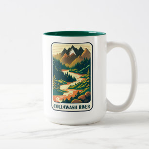 Tasse 2 Couleurs Rivière Collawash Oregon Couleurs