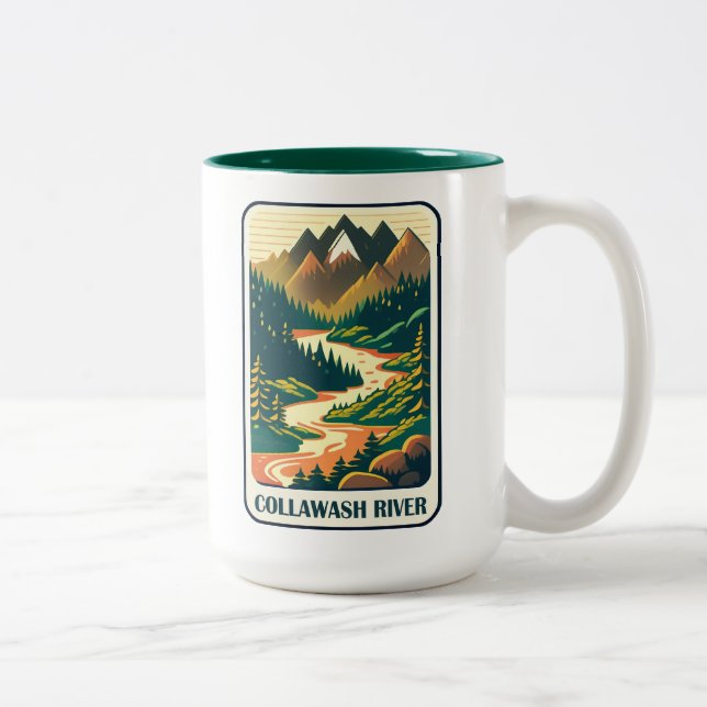 Tasse 2 Couleurs Rivière Collawash Oregon Couleurs (Droit)