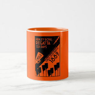 Tasse 2 Couleurs Rivière Thames Regatta - Vintage Retro Style Rowin