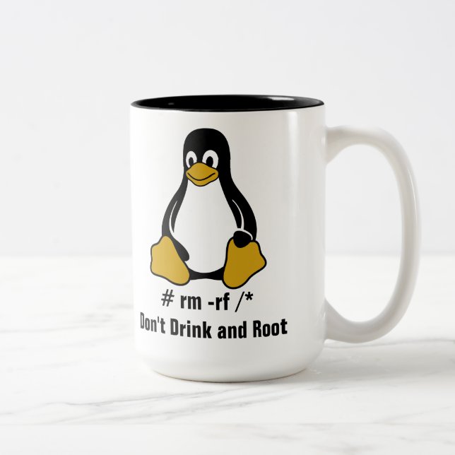 Tasse 2 Couleurs # rm - rf/* (Droit)