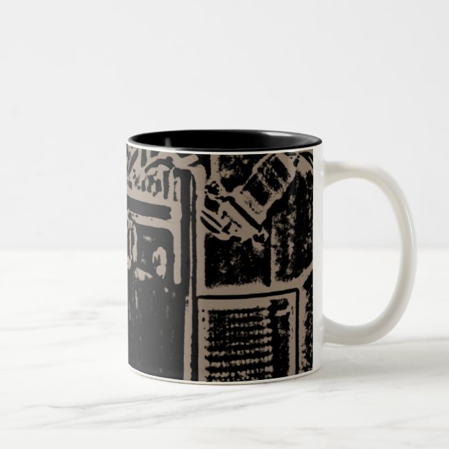 Tasse 2 Couleurs Road King, Sable Posterisé Graphisme (Droit)