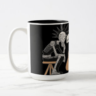 Tasse 2 Couleurs Robot de musique confus