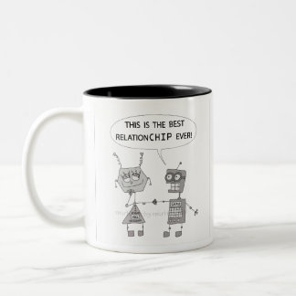 Tasse 2 Couleurs Robots and Love Relationships Expliqué