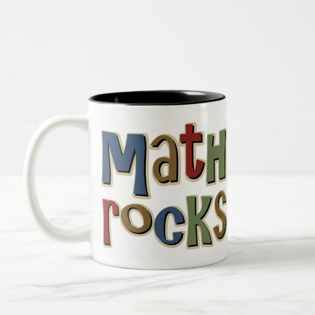 Tasse 2 Couleurs Roches de maths (Gauche)
