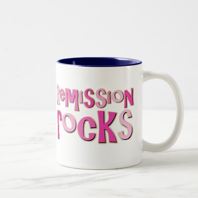 Tasse 2 Couleurs Roches de remise de cancer du sein (Droit)
