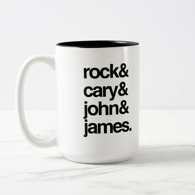 Tasse 2 Couleurs Rock Cary John et James (Gauche)