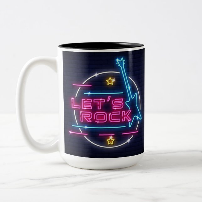 Tasse 2 Couleurs Rock Retro Neon (Gauche)