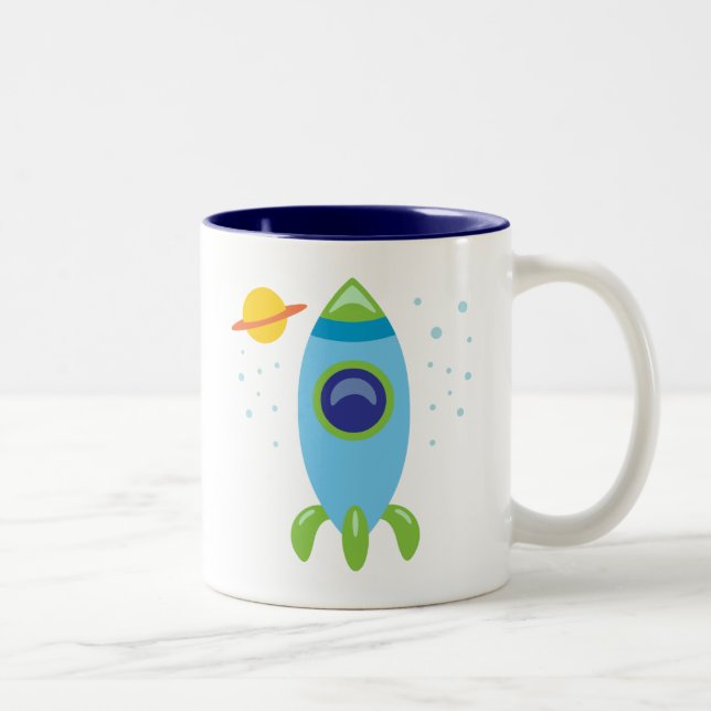 Tasse 2 Couleurs Rocket Retro (Droit)