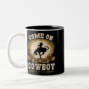 Tasse 2 Couleurs Rodeo Bronc équitation Circulez votre Cowboy Bucki