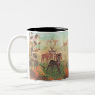 Tasse 2 Couleurs Roe Deer Capreolus capreolus dans la lumière du so